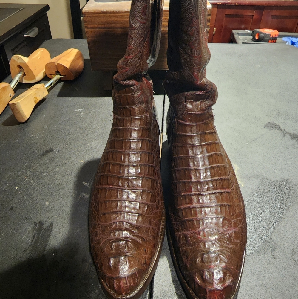 Men's Dan Post Brown Caiman Cowboy Boots